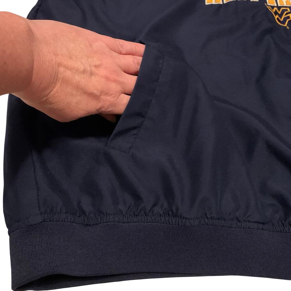 NCAA West Virginia University Mens Shirt Blue Gold Sz. 2XL V-Neck WVU Sports Fan - Picture 5 of 11